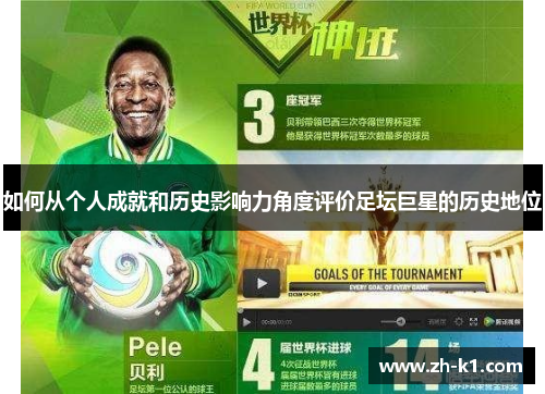 如何从个人成就和历史影响力角度评价足坛巨星的历史地位