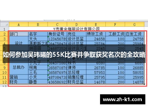 如何参加吴玮曦的55K比赛并争取获奖名次的全攻略